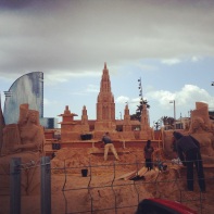 Sand Castle being built